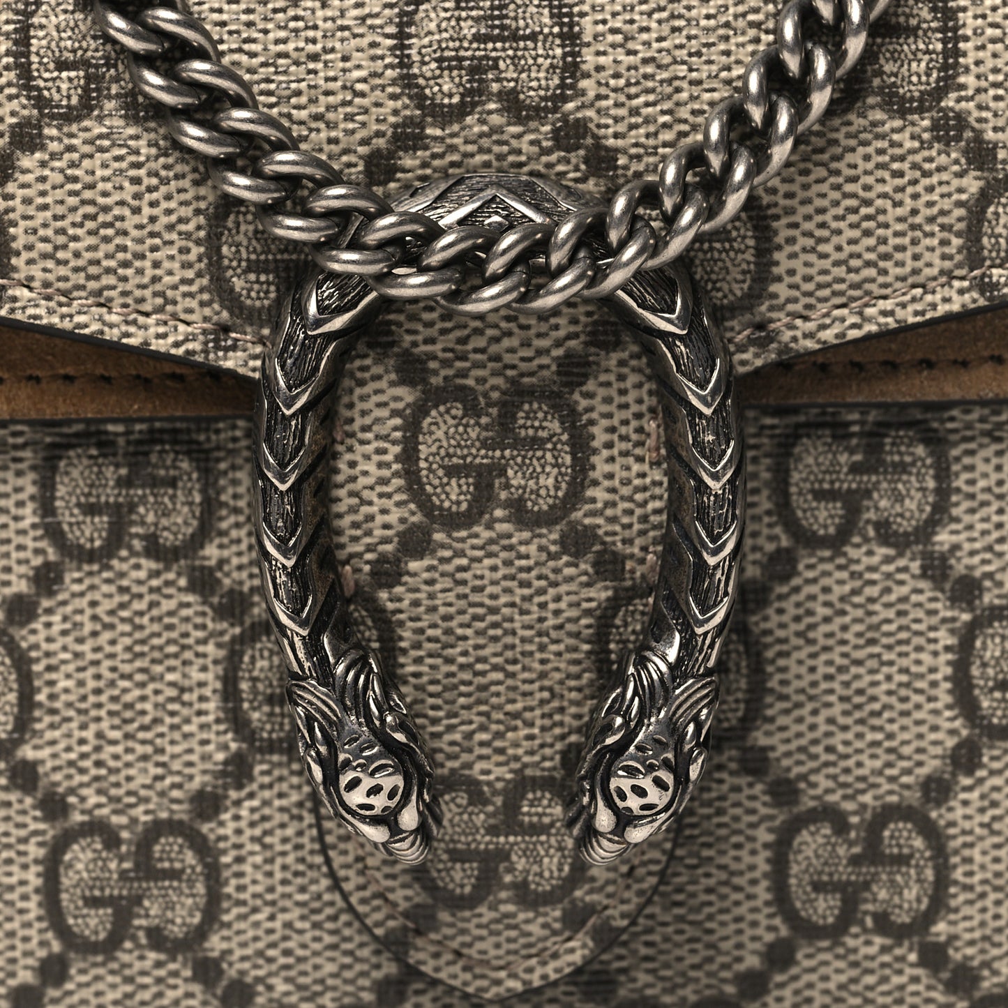 GG Supreme Monogram Super Mini Dionysus Shoulder Bag Taupe