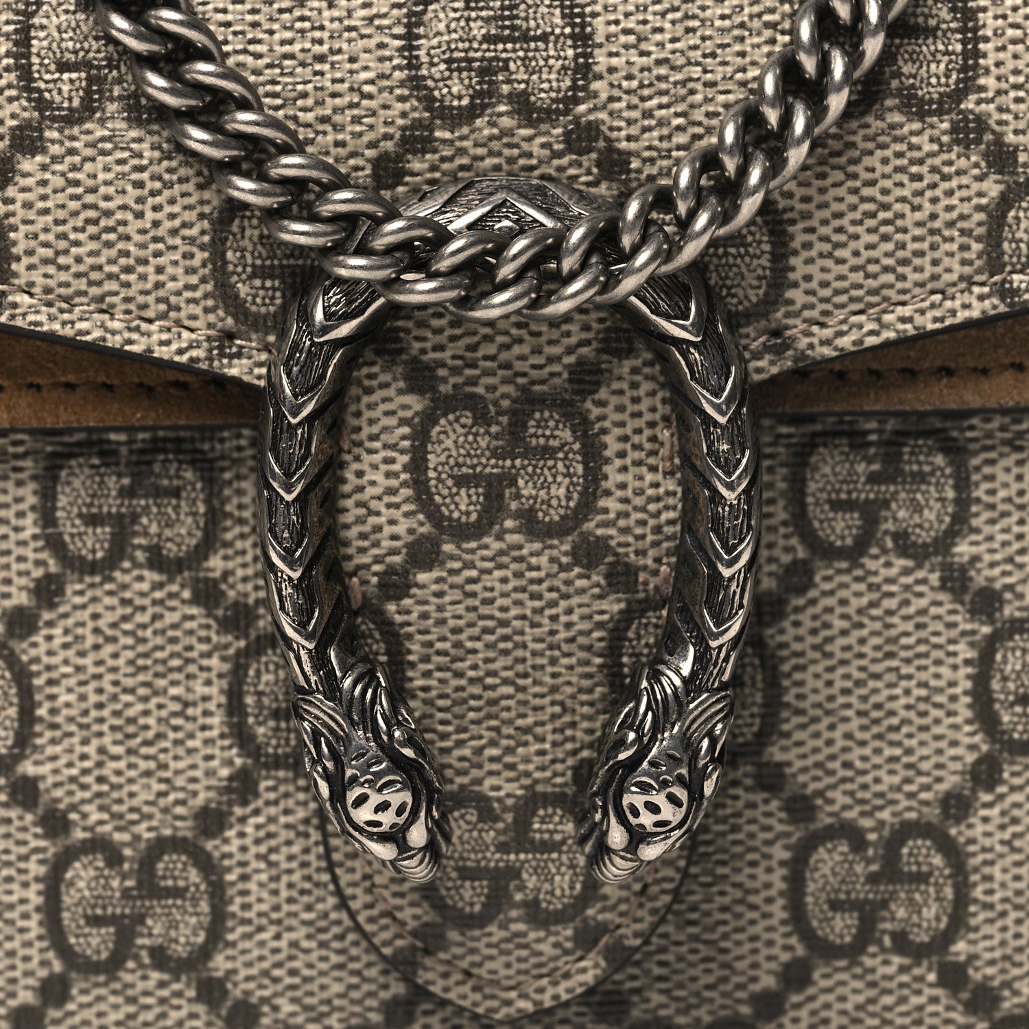 Gucci GG Supreme Monogram Super Mini Dionysus Shoulder Bag Taupe 7 of 10