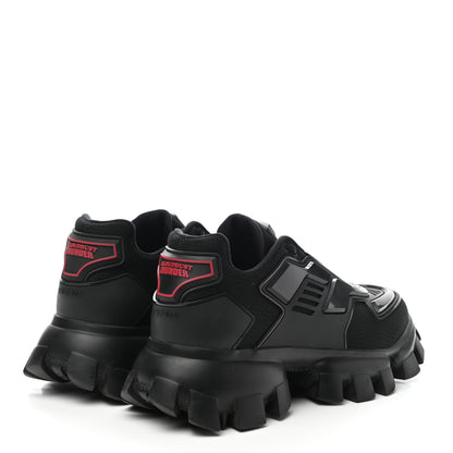 Prada Rubber Knit Fabric Mens Cloudbust Thunder Sneakers 8 Black 4 of 10