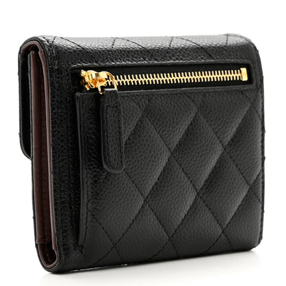 Chanel Caviar Quilted Compact Flap Wallet Black 3 of 9