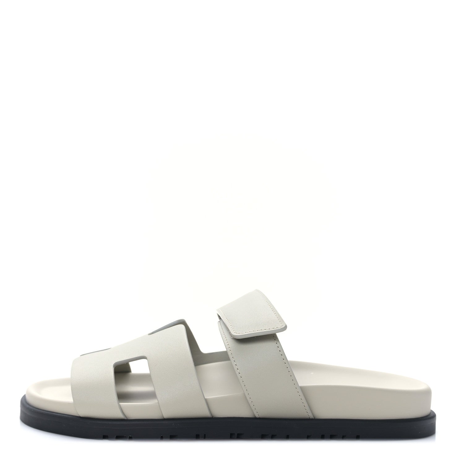 Hermes Calfskin Womens Chypre Sandals 38 Beige Esquisse 1 of 9