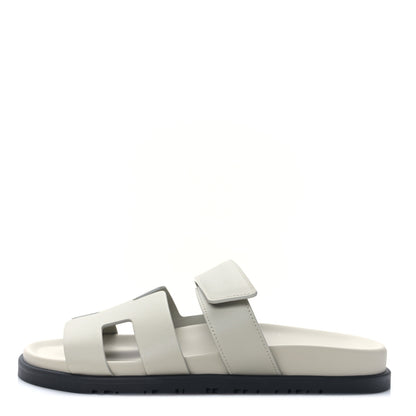 Hermes Calfskin Womens Chypre Sandals 38 Beige Esquisse 1 of 9