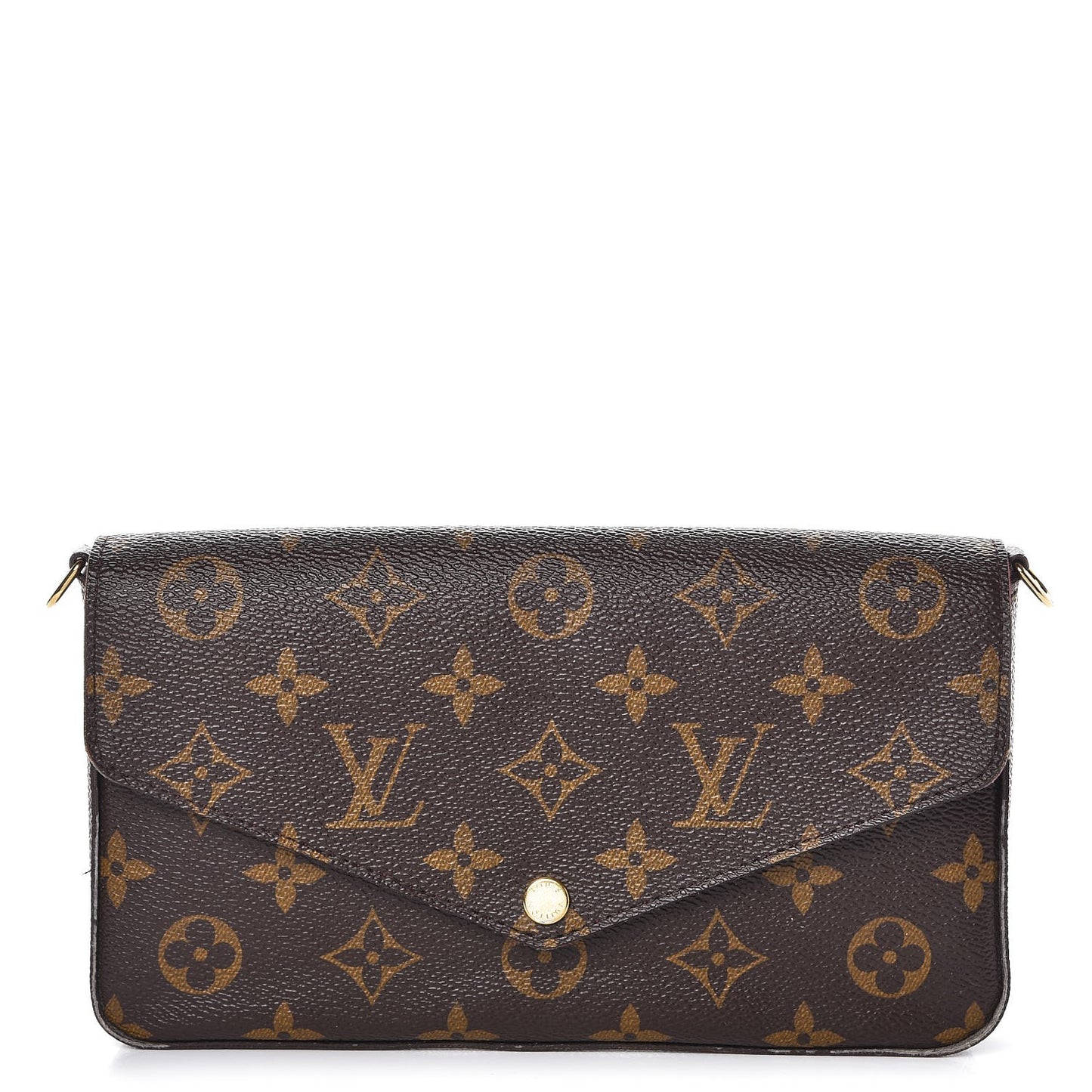 Monogram Pochette Felicie Chain Wallet Fuchsia