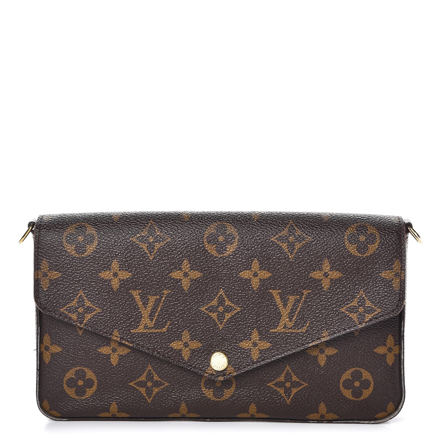 Louis Vuitton Monogram Pochette Felicie Chain Wallet Fuchsia 1 of 13