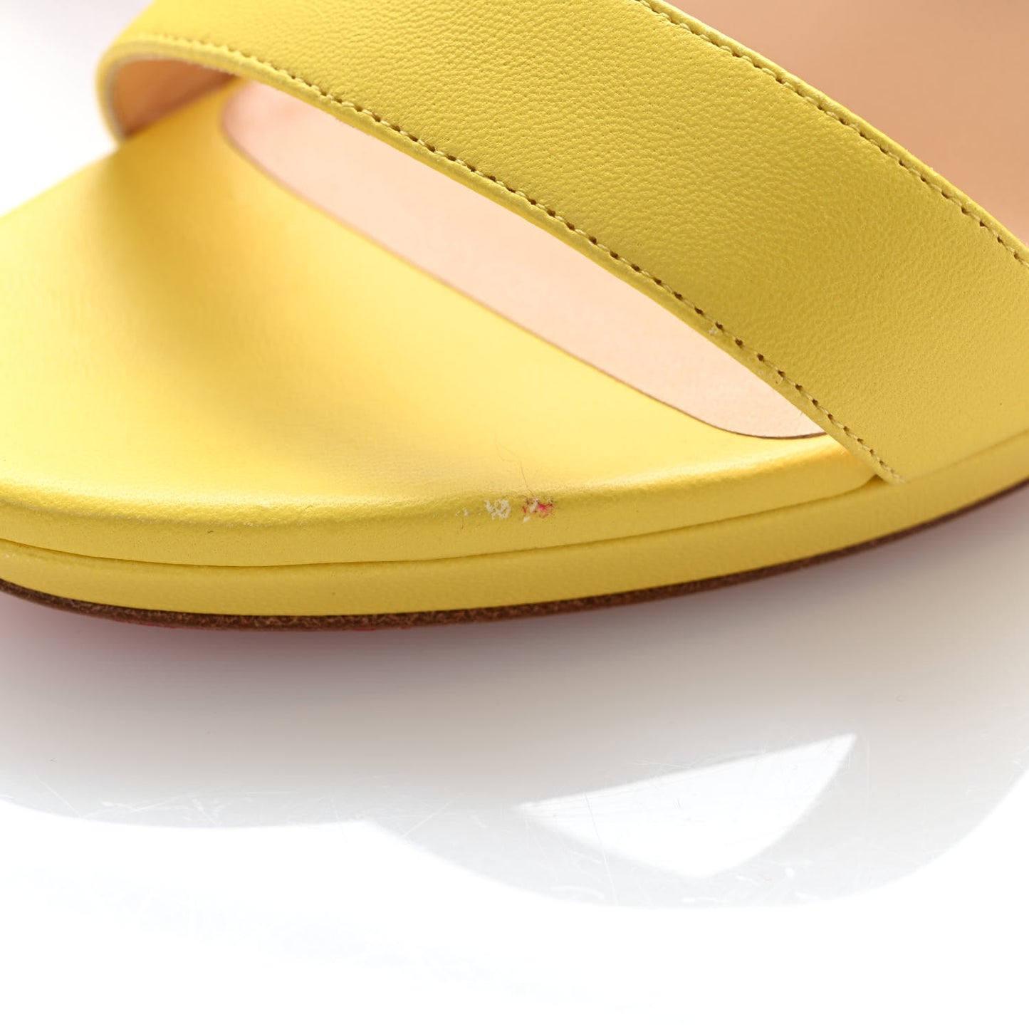 Nappa Loubi Queen 120 Strap Sandals 40 Yellow