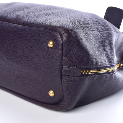Prada Vitello Daino Side Zip Tote Uva 10 of 10