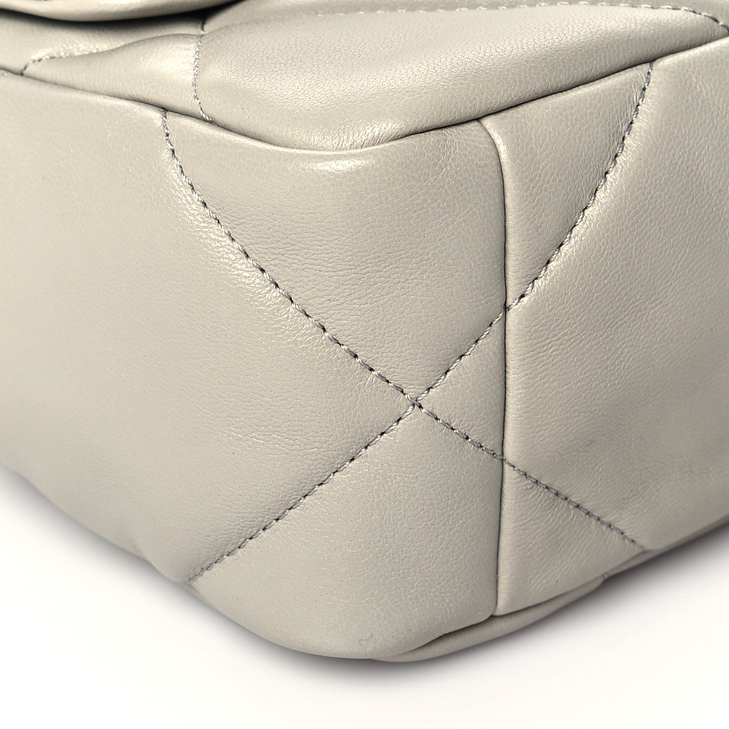 Chanel Lambskin Quilted Medium Chanel 19 Flap Grey 7 of 10