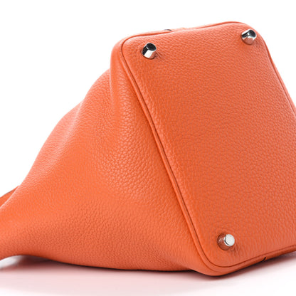 Hermes Taurillon Clemence Picotin Lock 18 PM Orange 6 of 11