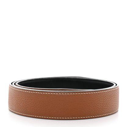Hermes Box Togo 32mm Belt Strap 90 Black Gold 2 of 12