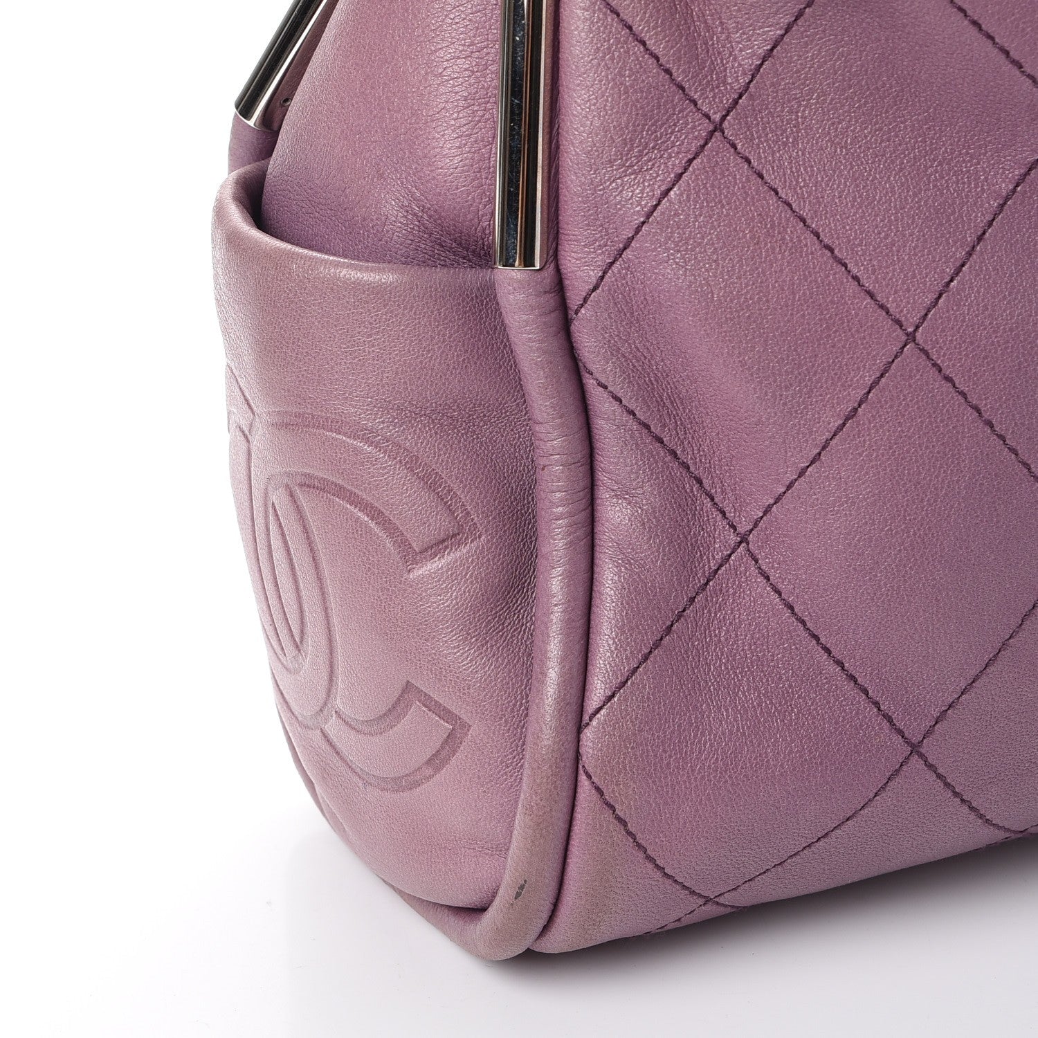 Chanel Lambskin Stitched Medium Ultimate Soft Tote Light Purple 11 of 13