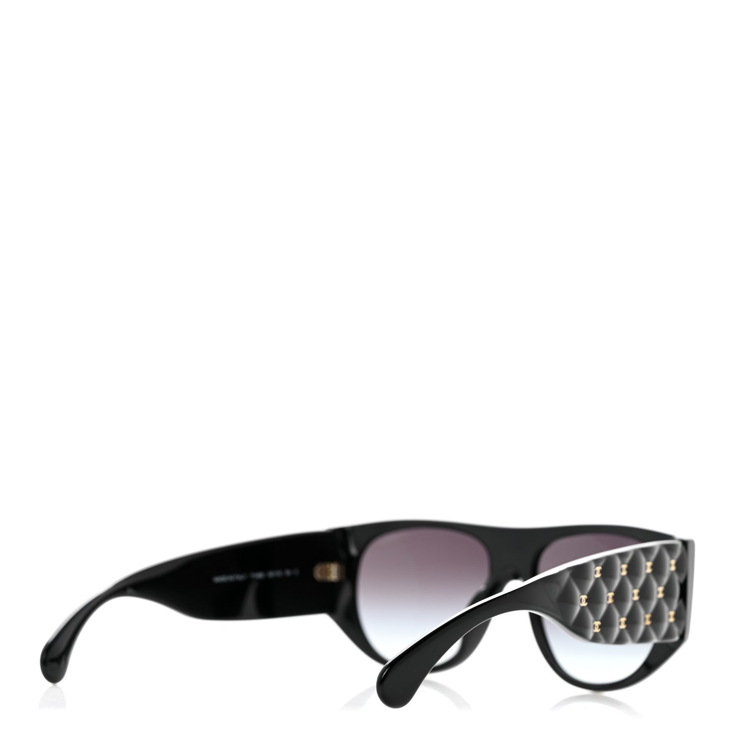 Acetate Quilted CC Pilot Sunglasses 71465 Black