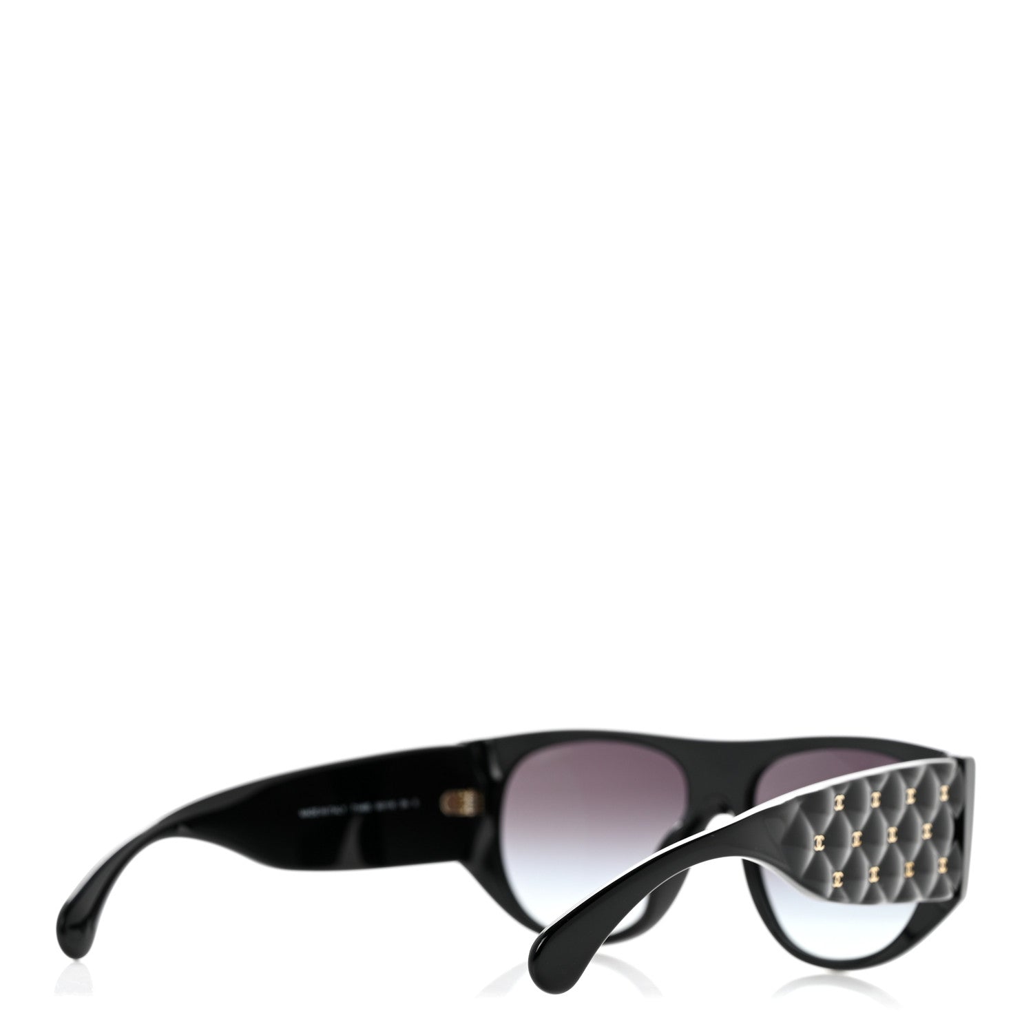 Chanel Acetate Quilted CC Pilot Sunglasses 71465 Black 4 of 8