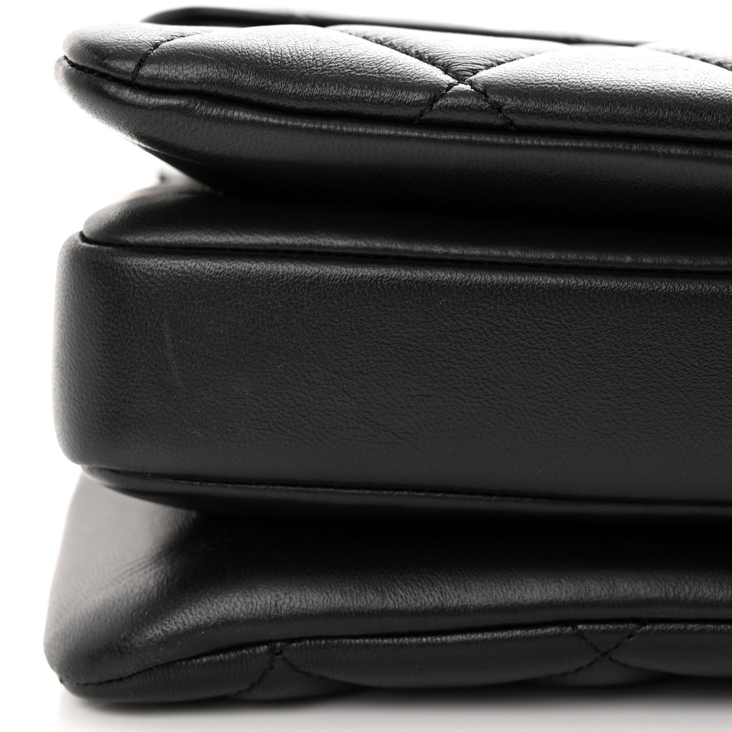 Lambskin Quilted Small Trendy CC Dual Handle Flap Bag Black