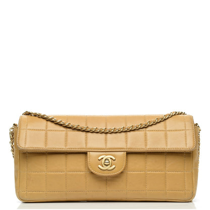Chanel Lambskin East West Chocolate Bar Flap Beige 1 of 10