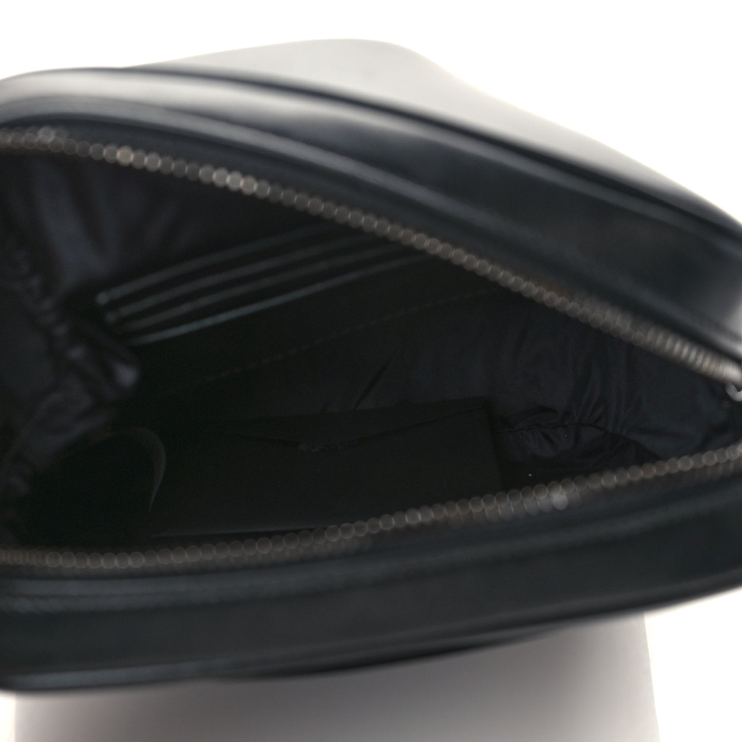 Calfskin Logo Messenger Bag Black