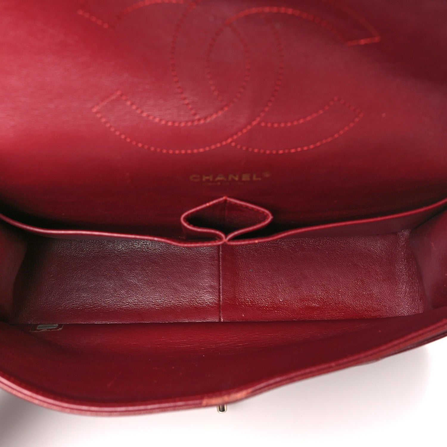 Chanel Iridescent Caviar Quilted Jumbo Double Flap Burgundy 5 of 12