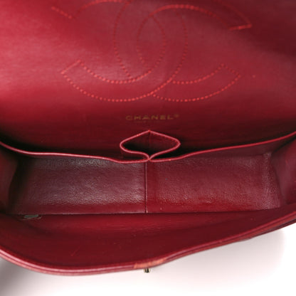 Chanel Iridescent Caviar Quilted Jumbo Double Flap Burgundy 5 of 12