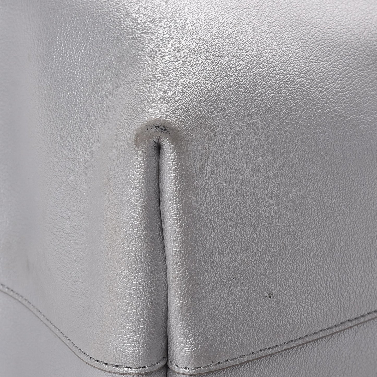 Metallic Calfskin Large Shopping Tote