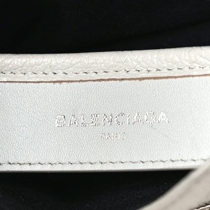 Balenciaga Chevre Silver Metallic Edge Hardware Nano City White 6 of 15