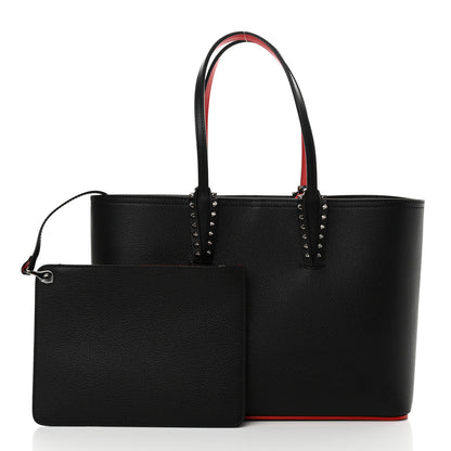 Christian Louboutin Calfskin Empire Spikes Small East West Cabata Tote Black 3 of 11