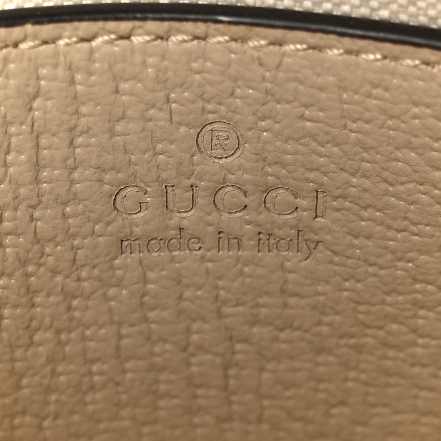 GG Supreme Monogram Textured Dollar Calfskin Web Small Ophidia GG Handbag Beige Mystic White Oatmeal