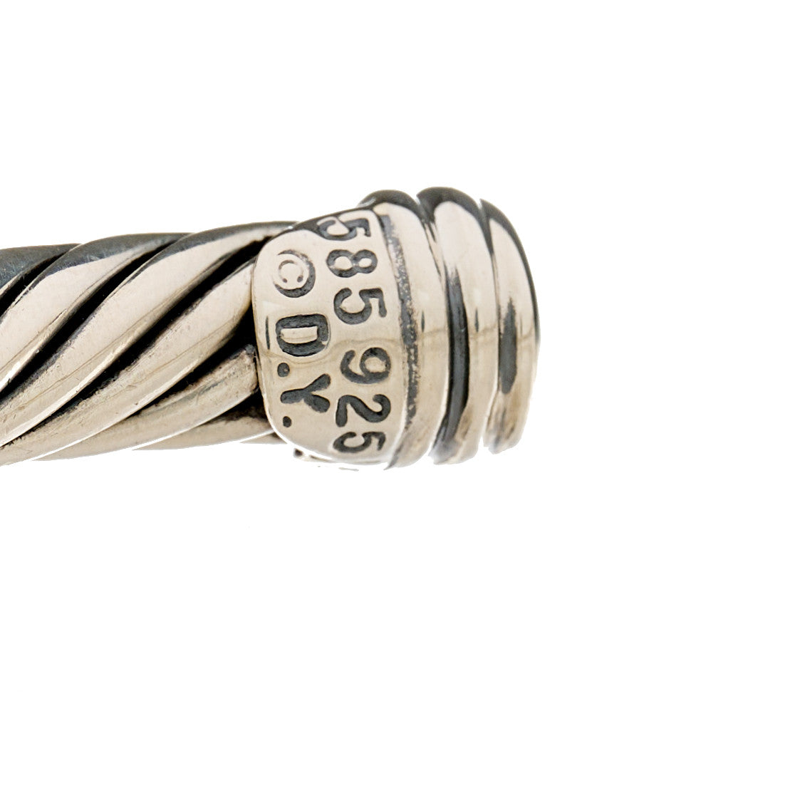 David Yurman Sterling Silver 14K Yellow Gold 5mm Cable Classics Two Station Bracelet 3 of 3