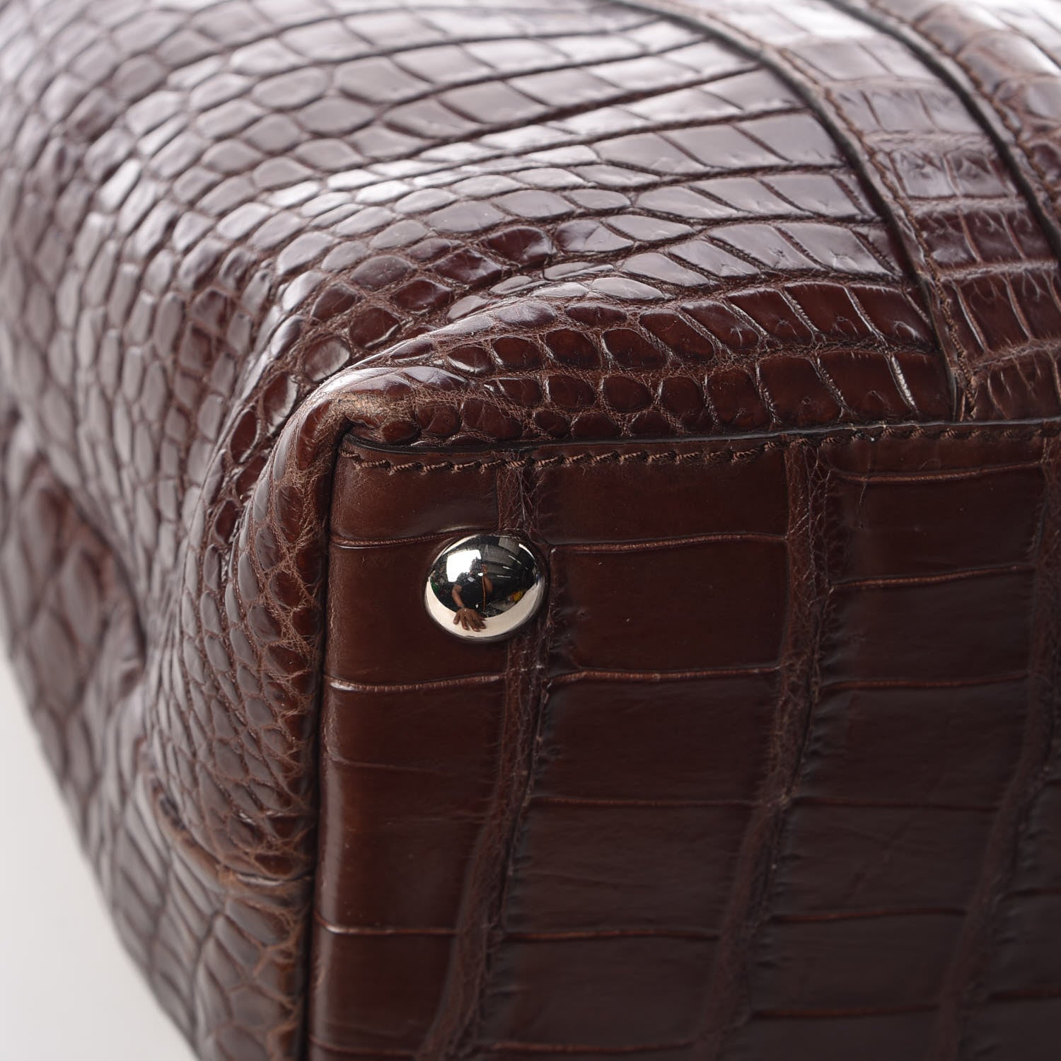 Gucci Crocodile Tote Bag Brown 13 of 13