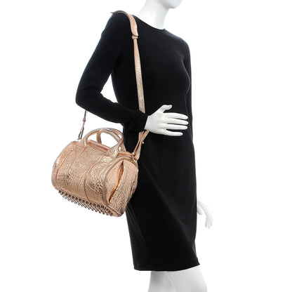 Alexander Wang Metallic Pebbled Lambskin Rockie Rose Gold 2 of 7