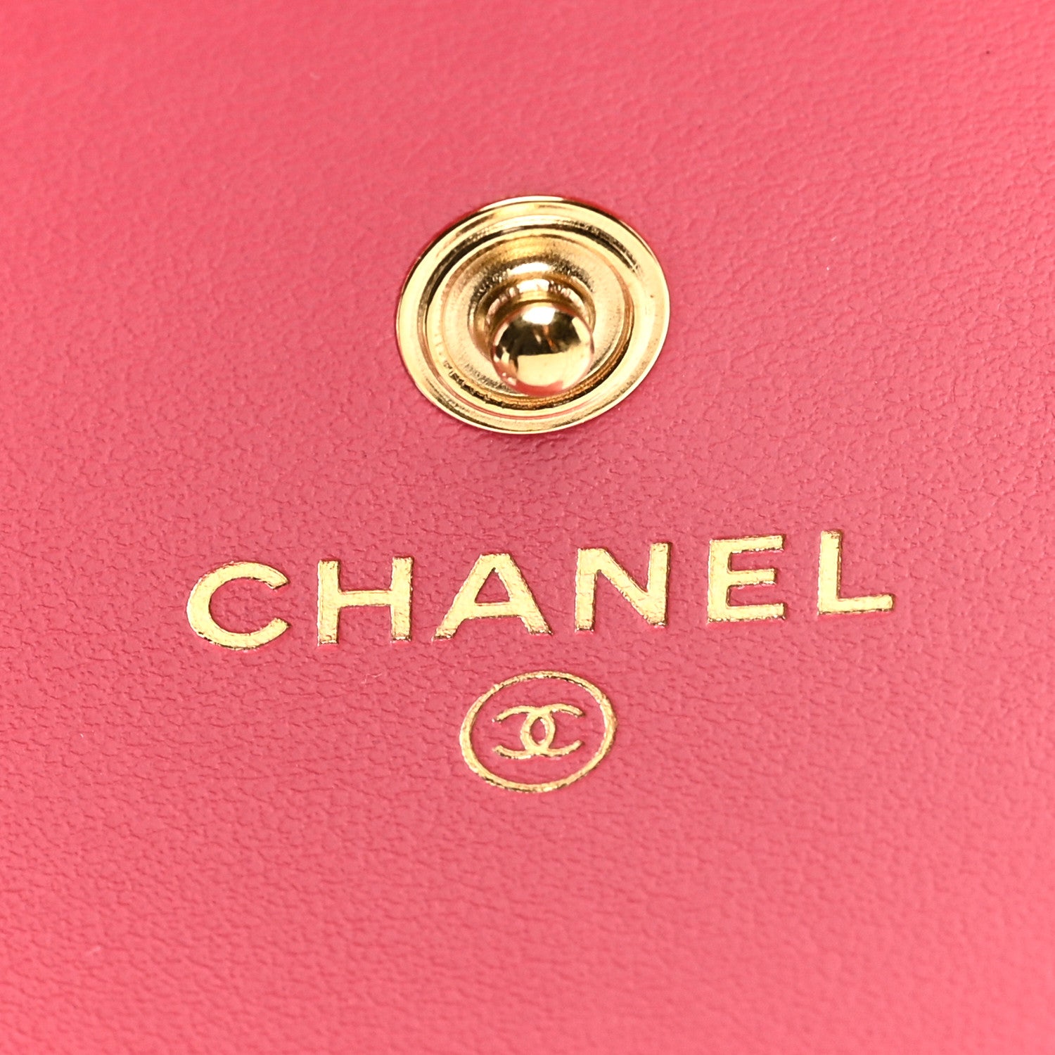 Chanel Lambskin Plexiglass Quilted Coco Love Compact Flap Wallet Pink 6 of 7