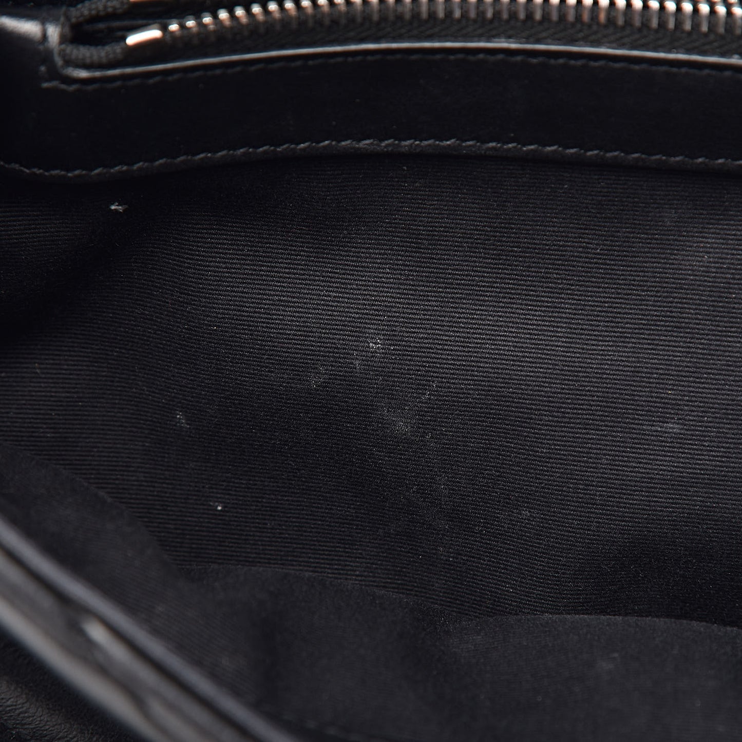 Calfskin Y Quilted Monogram Medium Loulou Chain Satchel Black