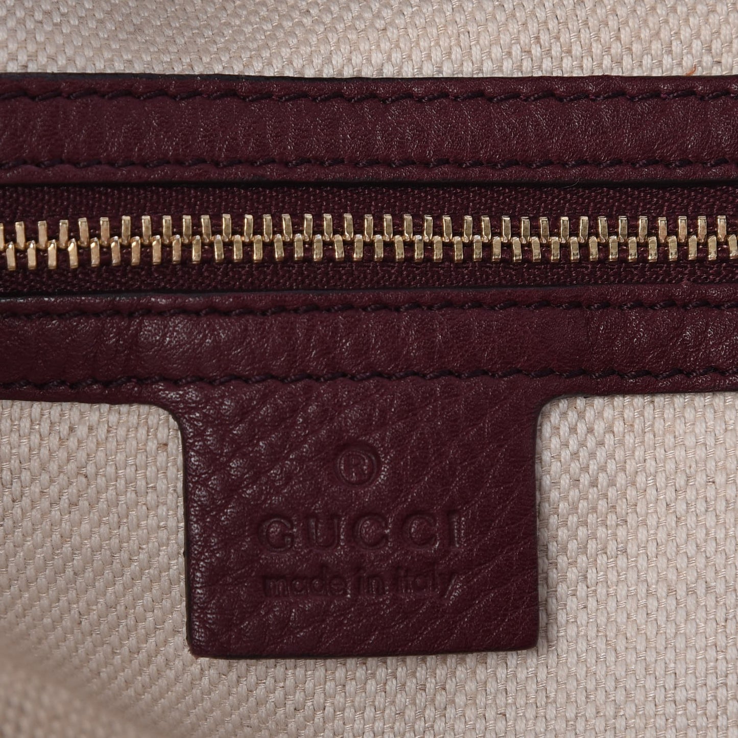 Pebbled Calfskin Large Soho Shoulder Bag Bordeaux