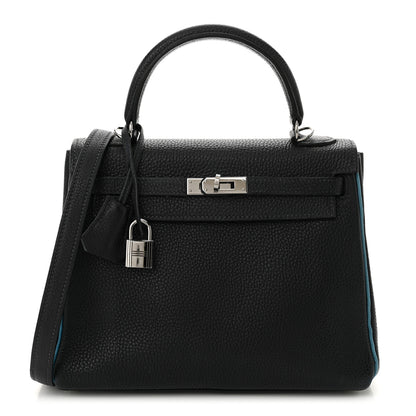 Hermes Togo Bi-Color Kelly Retourne 25 Bleu Indigo Turquoise 1 of 16