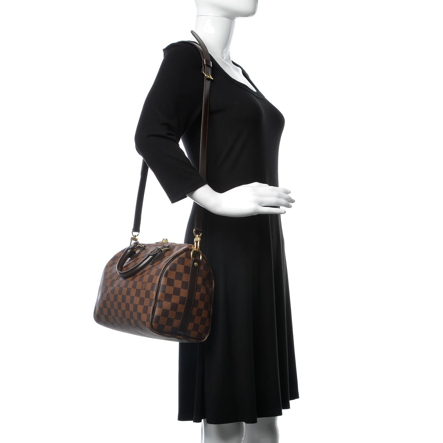 Damier Ebene Speedy Bandouliere 25