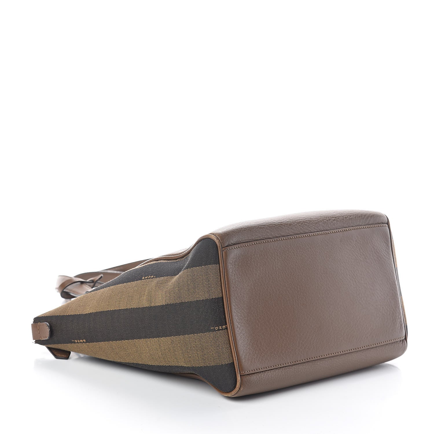 Fendi Pequin Vitello Zip Tote Tobacco Foresta 4 of 9