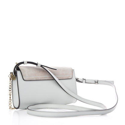 Chloe Suede Calfskin Mini Faye Shoulder Bag Airy Grey 3 of 8
