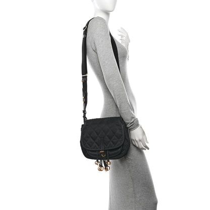 Prada Nylon Calf Corsaire Bag Black 2 of 16