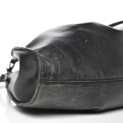Gucci Calfskin Gathered Handbag Black 9 of 15
