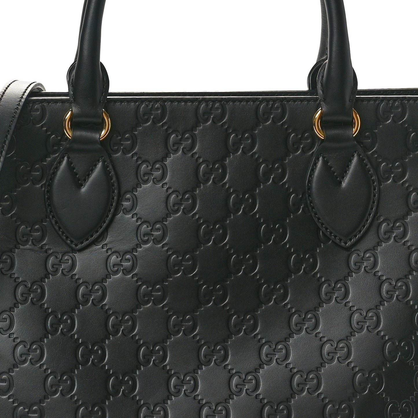 Guccissima Small Zippered Bucket Tote Black