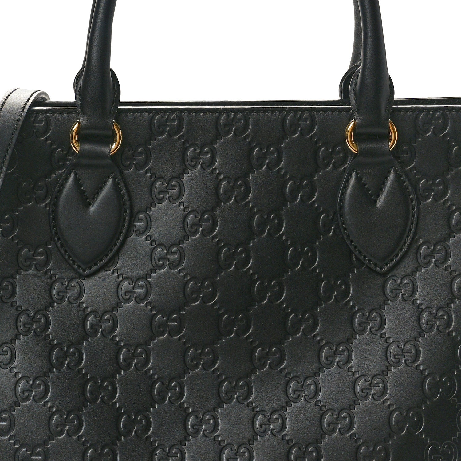 Gucci Guccissima Small Zippered Bucket Tote Black 8 of 10
