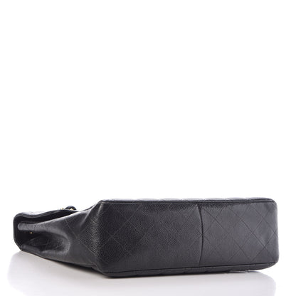 Chanel Caviar Quilted Jumbo Single Flap Black 4 of 20