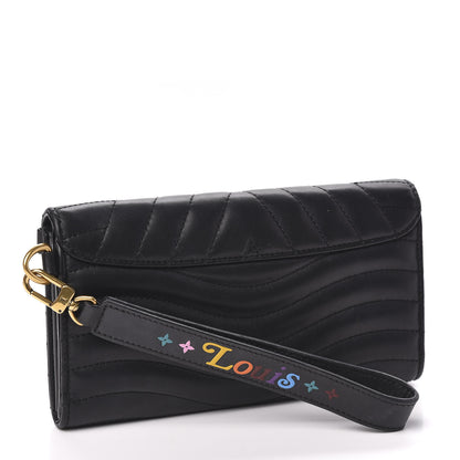 Louis Vuitton Calfskin New Wave Long Wallet Black 3 of 7