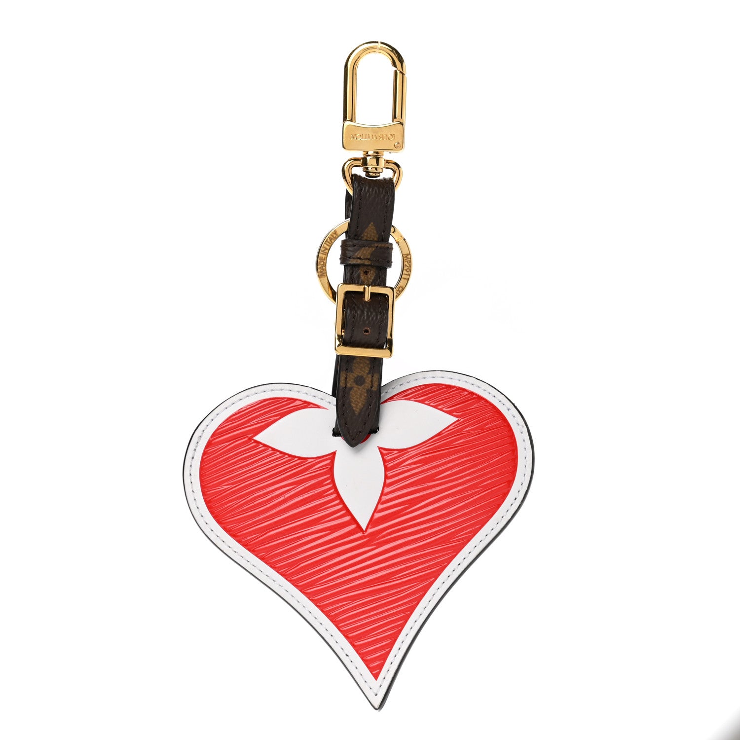 Louis Vuitton Epi Monogram Game On Heart Bag Charm Key Holder Red 1 of 5