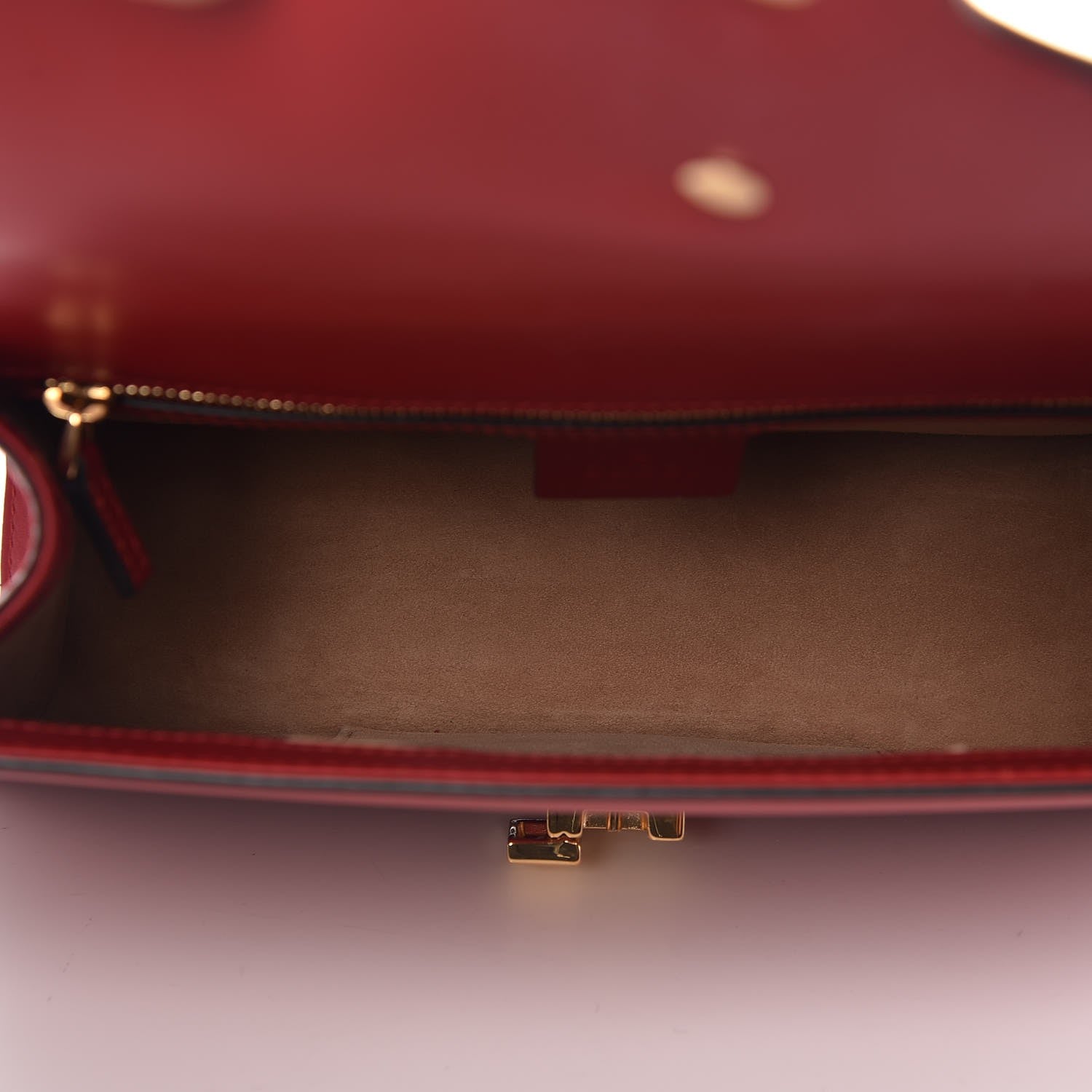 Gucci Calfskin Small Sylvie Shoulder Bag Hibiscus Red 6 of 10