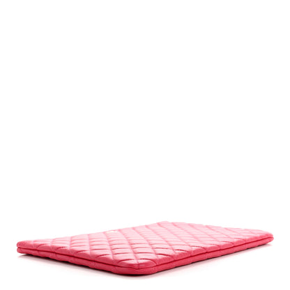 Chanel Lambskin Quilted Large Cosmetic Case Fuchsia 4 of 9
