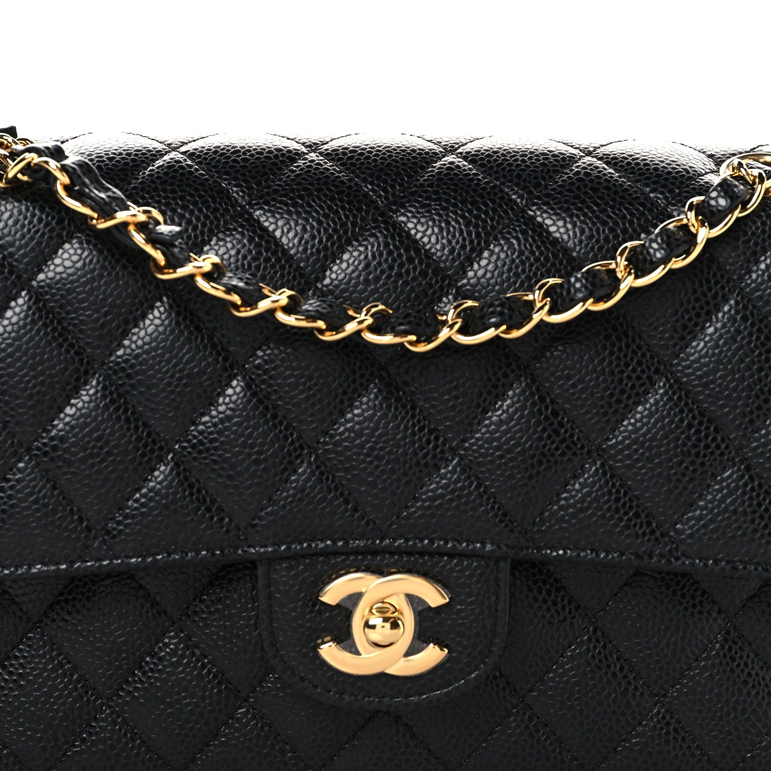 Chanel Caviar Quilted Medium Double Flap Black 8 of 11