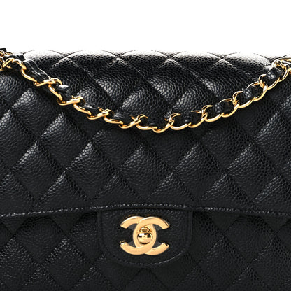 Chanel Caviar Quilted Medium Double Flap Black 8 of 11