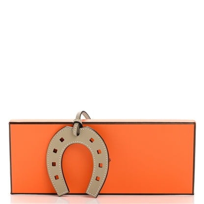 Hermes Swift Paddock Horseshoe Bag Charm Gris Perle 4 of 4