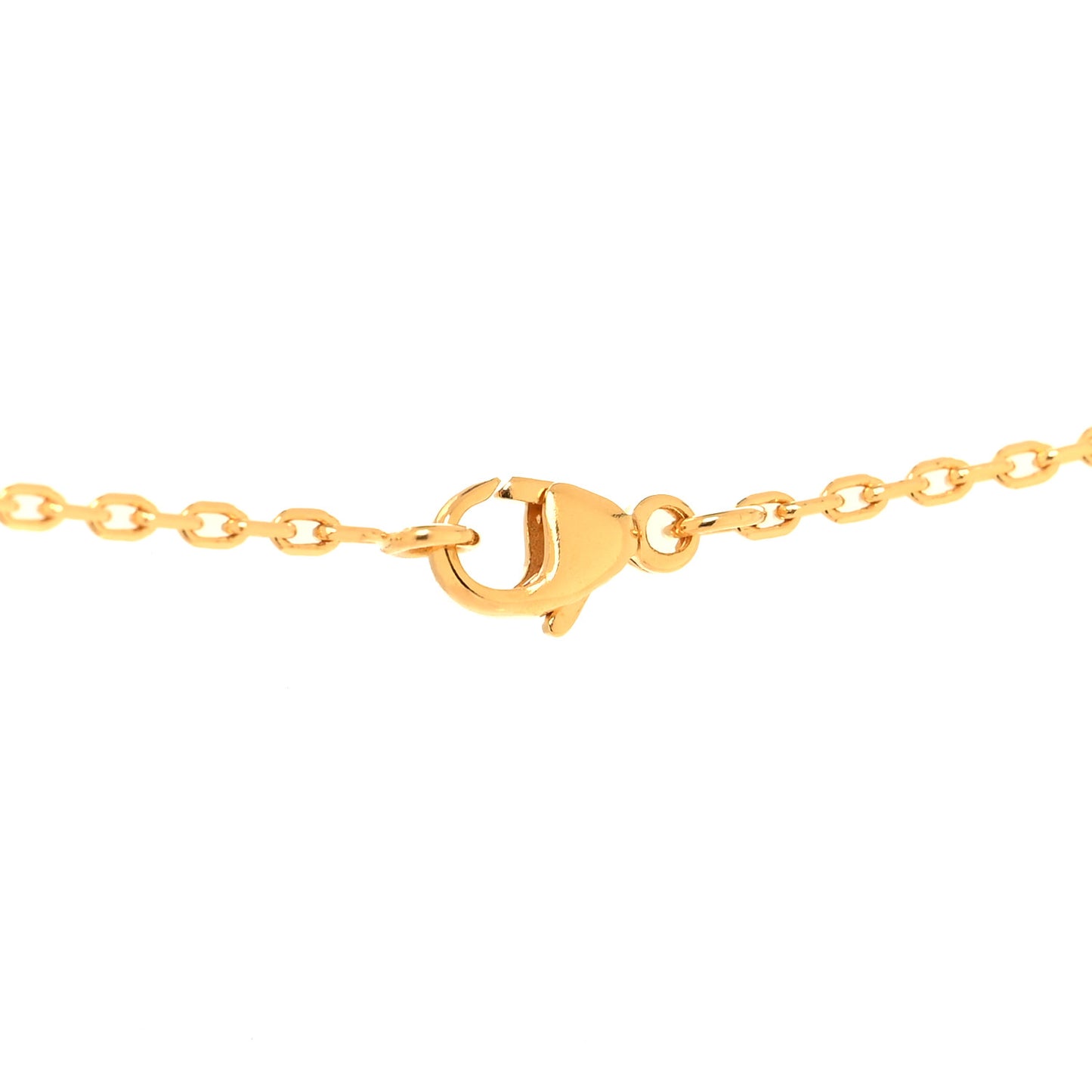 Lacquered Gold Mini Pop H Pendant Necklace Marron Glace