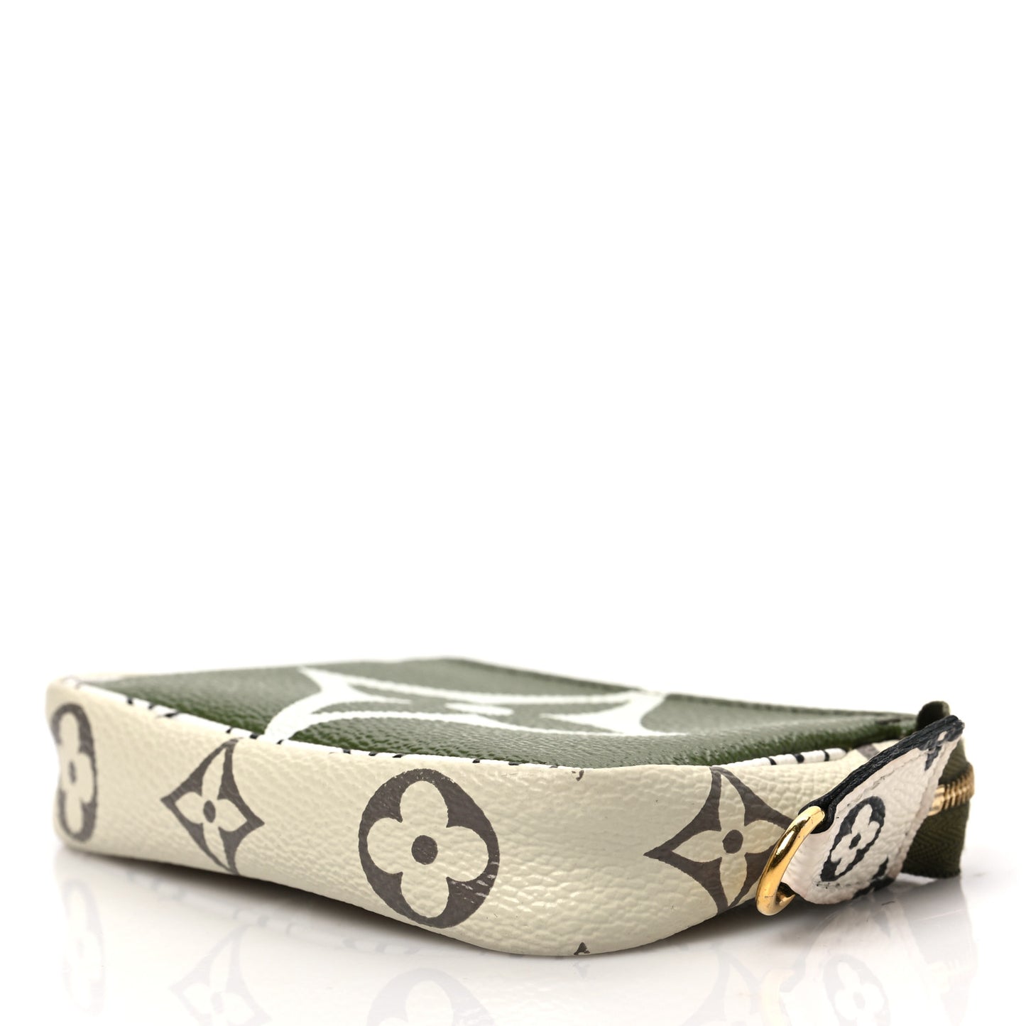 Monogram Giant Micro Pochette Accessories Kaki White