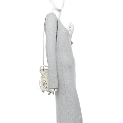 Gucci Sakai Be Green Calfskin Diagonal Stitched Mini Blondie Bucket Bag Mystic White 2 of 10